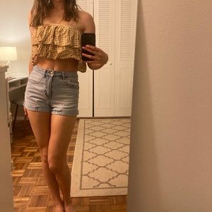 NWOT  Gingham Crop Top